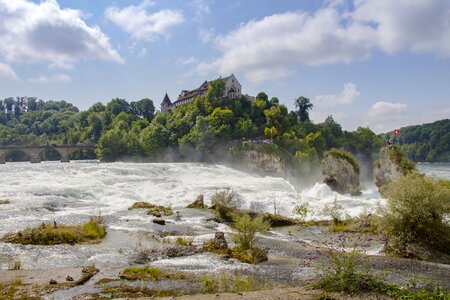 Waterfall water mass roaring photo