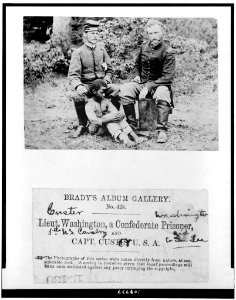 Lieut. Washington, a Confederate prisoner, and Capt. Custer, U.S.A. LCCN94501543