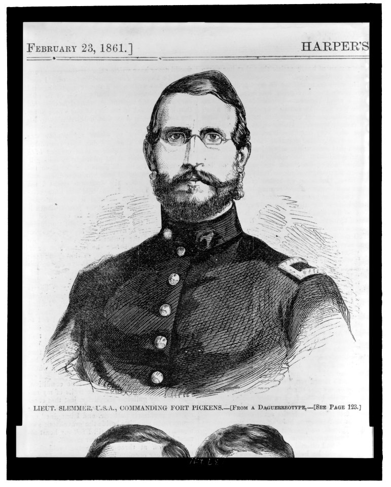 Lieut. Slemmer, U.S.A, commanding Fort Pickens (from a Daguerreotype) LCCN2007676128