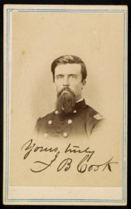 Lieutenant Colonel Jeremiah B. Cook of Co. H, 4th Illinois Cavalry Regiment and 3rd U.S. Colored Troops Cavalry Regiment in uniform) - Washington Gallery, Odd Fellows Hall, Vicksburg, Miss LCCN2016652117