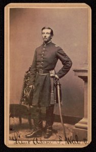 Lieutenant Aaron F. Walcott of 2nd Massachusetts Light Artillery Battery and 3rd Massachusetts Light Artillery Battery in uniform with sword) - Brady's National Photographic Portrait LCCN2017648738