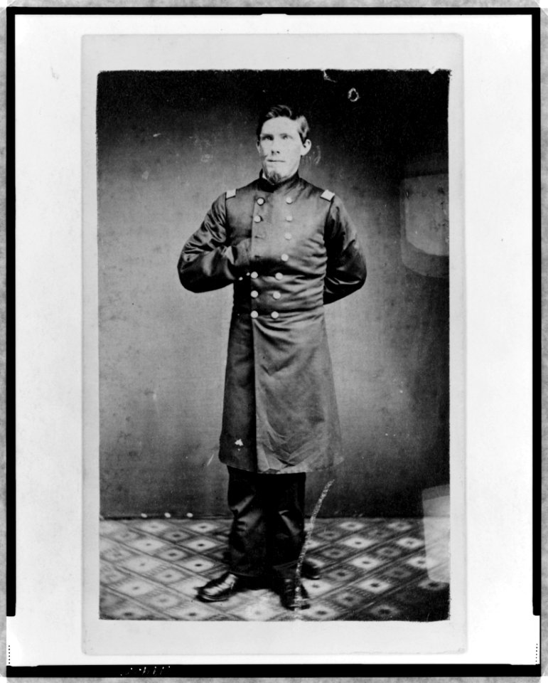 Lieutenant Colonel Samuel M. McClelland, Union officer, full-length portrait, standing, with right hand in coat, facing slightly left LCCN98506743