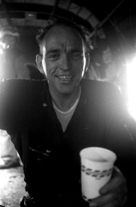 Lieutenant Commander Thomas A. Tucker, U.S. Navy, after his resuce aboard a Sikorsky SH-3A Sea King of HS-6, 31 August 1966 (142664363)