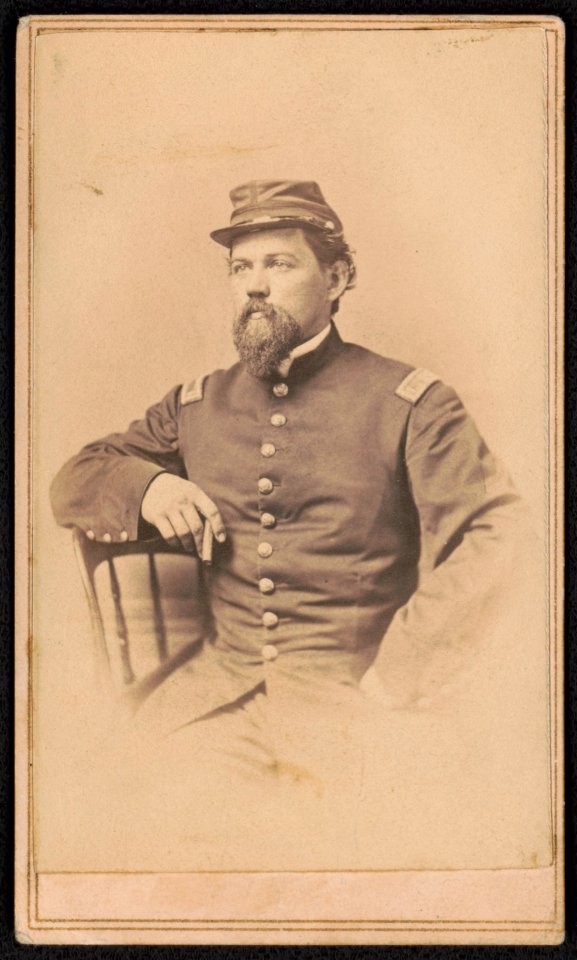 Lieutenant David F. Hicks of Co. B, 13th Massachusetts Infantry Regiment and 79th U.S. Colored Troops Infantry Regiment in uniform - S. Moses & Son, No. 46 Camp Street, corner of Gravier, LCCN2016646184
