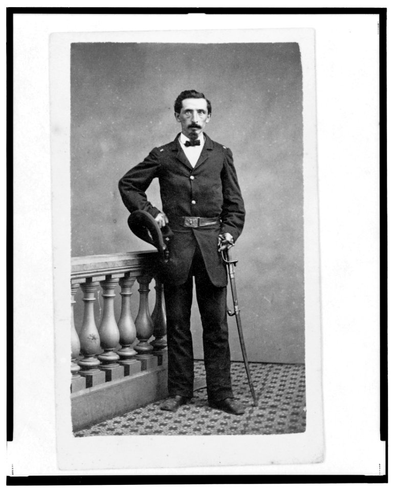 Lieutenant Francis (or Frank or Franz) L. Weber, Union officer in the 32nd Indiana Regiment, full-length portrait, standing, facing front) - Davies & Merritt, Indianapolis, Ind LCCN2003673357