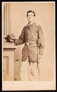 Lieutenant Joseph H. Bryan of Co. C, 46th Pennsylvania Infantry Regiment and Co. D, 184th Pennsylvania Infantry Regiment in uniform) - Photographed by F.S. Keeler, Eighth St., below Market, LCCN2016646187