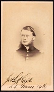 Lieutenant James L. Hall of Co. L, 1st Massachusetts Heavy Artillery Regiment in uniform - R.W. Addis, photographer, 308 Penna. Avenue, Washington, D.C LCCN2016646185