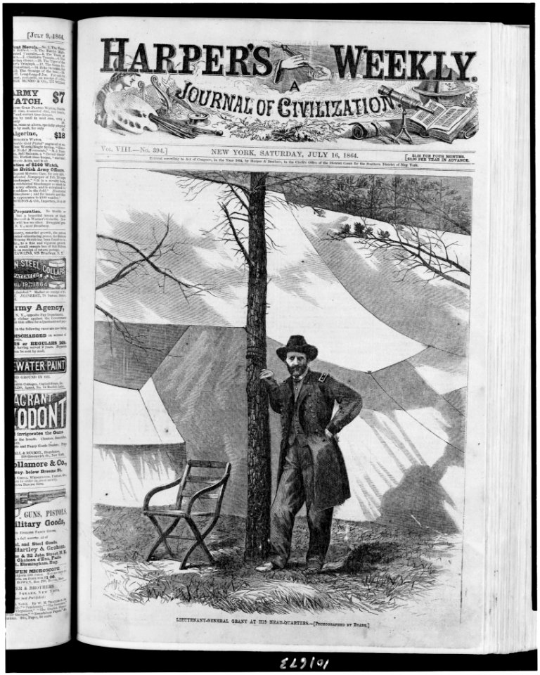 Lieutenant-General Grant at his head-quarters - photographed by Brady. LCCN90712901