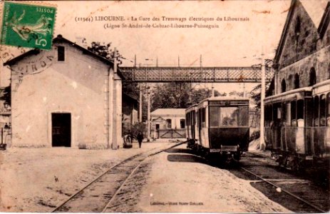 Libourne la gare tramway électrique 1
