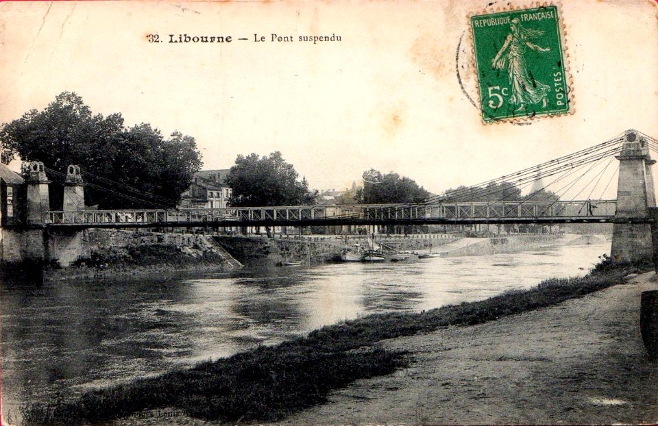 Libourne le pont suspendu