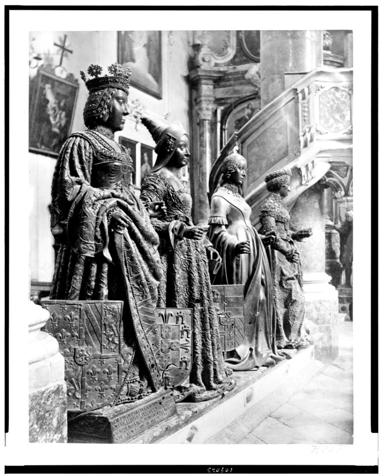 Life-size statues which surround the tomb of Maximilian I, in the Hofkirche, Innsbruck, Austria LCCN94512685