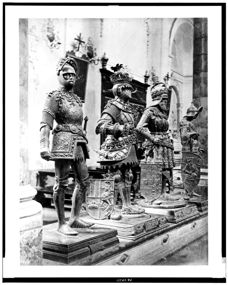 Life-size statues which surround tomb of Maximilian I in the Hofkirche, Innsbruck, Austria LCCN94512684