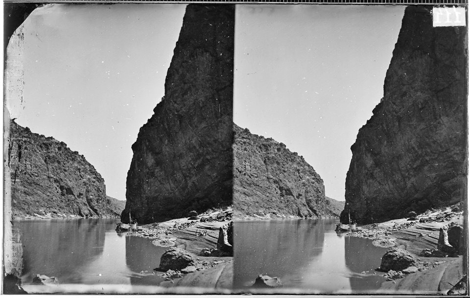 LIGHT AND SHADOW BLACK CANYON, WALLS 1700 FEET, COLORADO RIVER - NARA - 523883