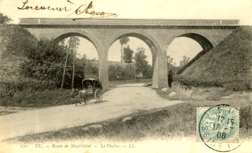 Ligne Eu-Dieppe - Le viaduc à Eu