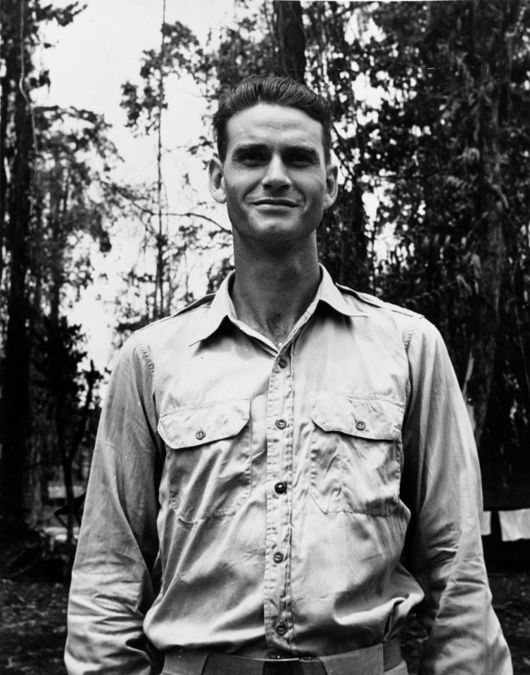 Lieutenant Commander Roger Richards Hedrick, U.S. Navy, of VF-17, on 26 March 1944 (80-G-220754)