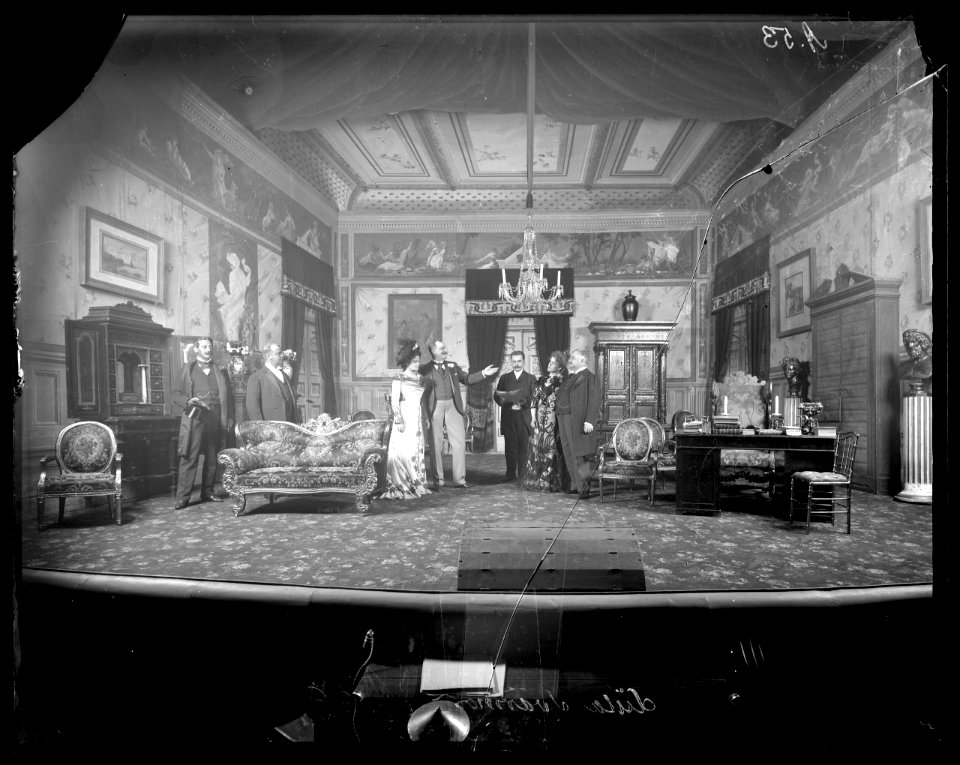 Lilla svärmor, Dramatiska teatern 1900. Föreställningsbild - SMV - DrT118