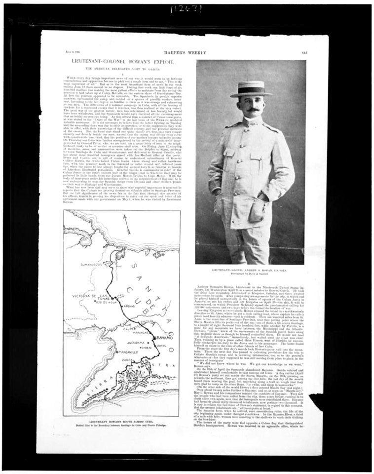 Lieutenant-Colonel Rowan's exploit-the American delegate's visit to García LCCN95502933