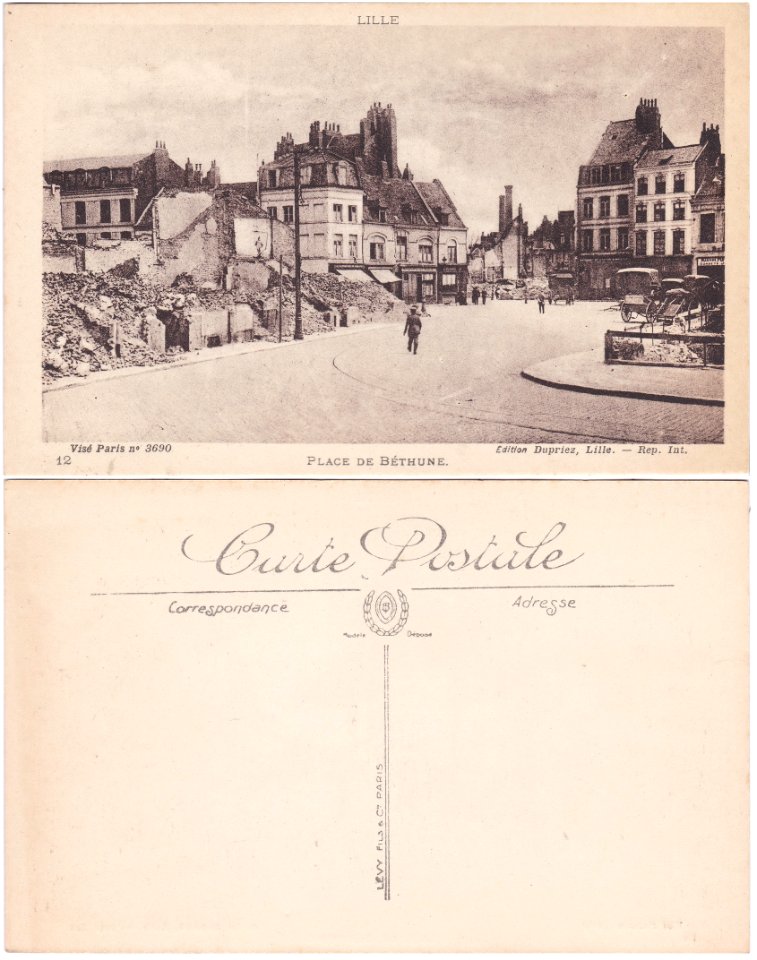 Lille — Place de Béthune (vº- rº)