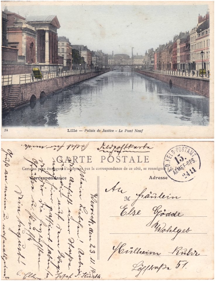 Lille — Palais de Justice – Le Pont Neuf (2)