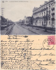 Lille. — Le Nouveau Boulevard Lille-Roubaix-Tourcoing Vº-rº