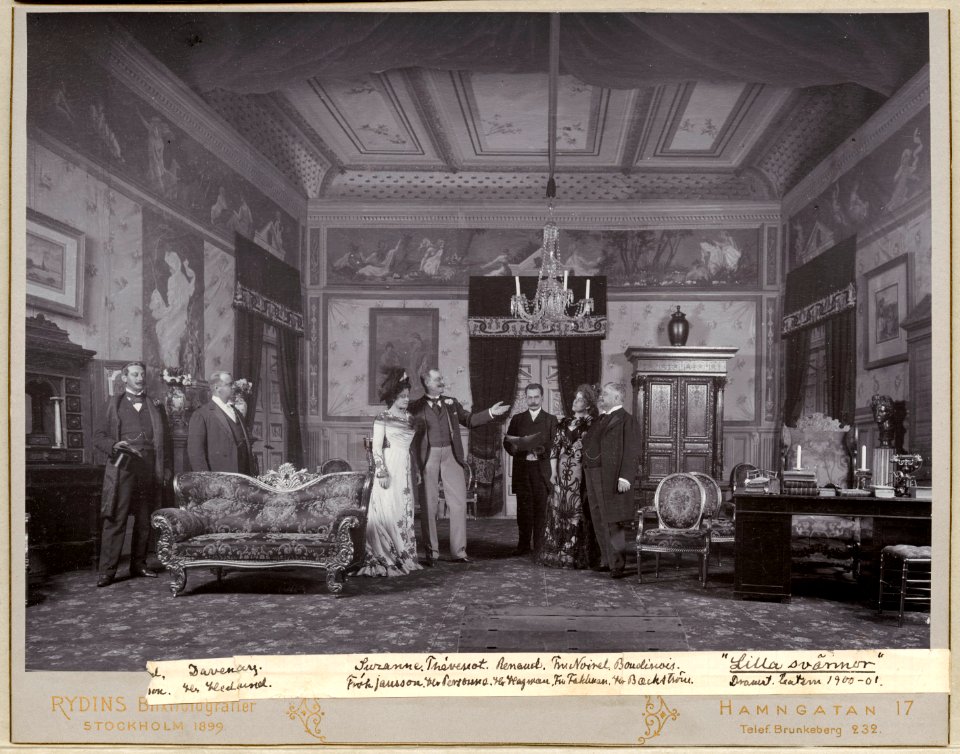 Lilla svärmor, Dramatiska teatern 1900. Föreställningsbild - SMV - H11 047