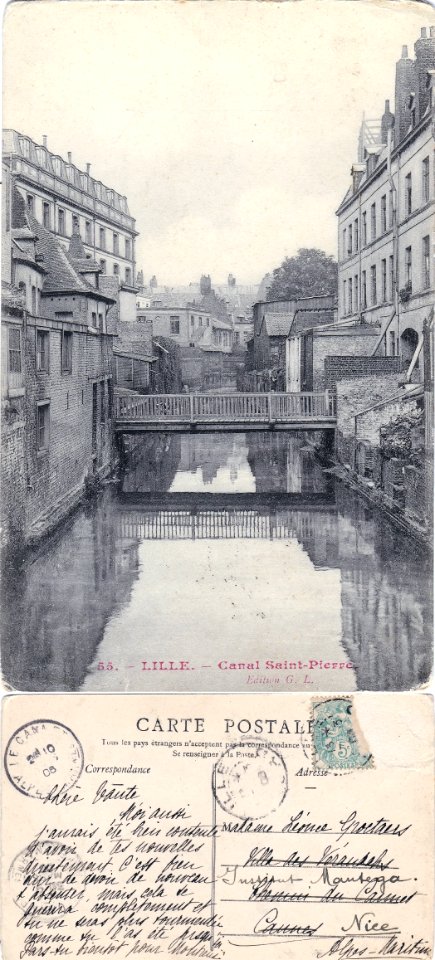 Lille - le canal Saint Pierre Vº-rº