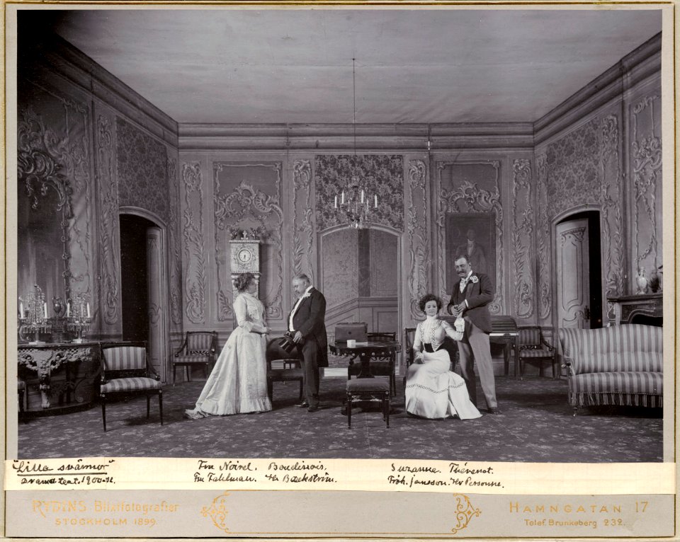 Lilla svärmor, Dramatiska teatern 1900. Föreställningsbild - SMV - H11 045