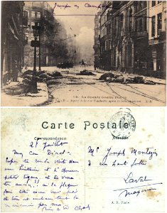 Lille (Frankreich, Département Nord) — Nach den Kämpfen 1914, rue des Ponts de Comines