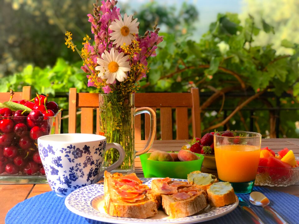 Bread healthy tray photo