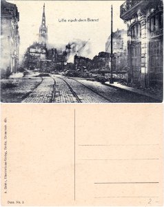 Lille après l'Incendie — Rue de Paris vº-rº