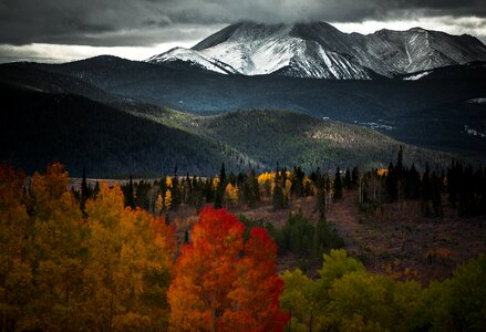 Mountain valley landscape photo