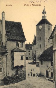 Lindau, Bayern - Glocke und Peterskirche (Zeno Ansichtskarten)