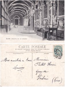 LILLE — Galerie de la Bourse au début du XXe siècle (côtés photo & correspondance)