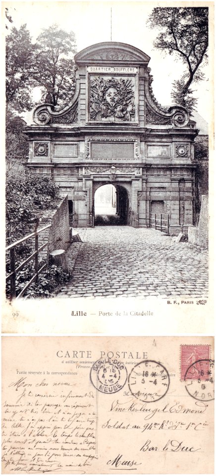 Lille. — Porte de la Citadelle rº-vº