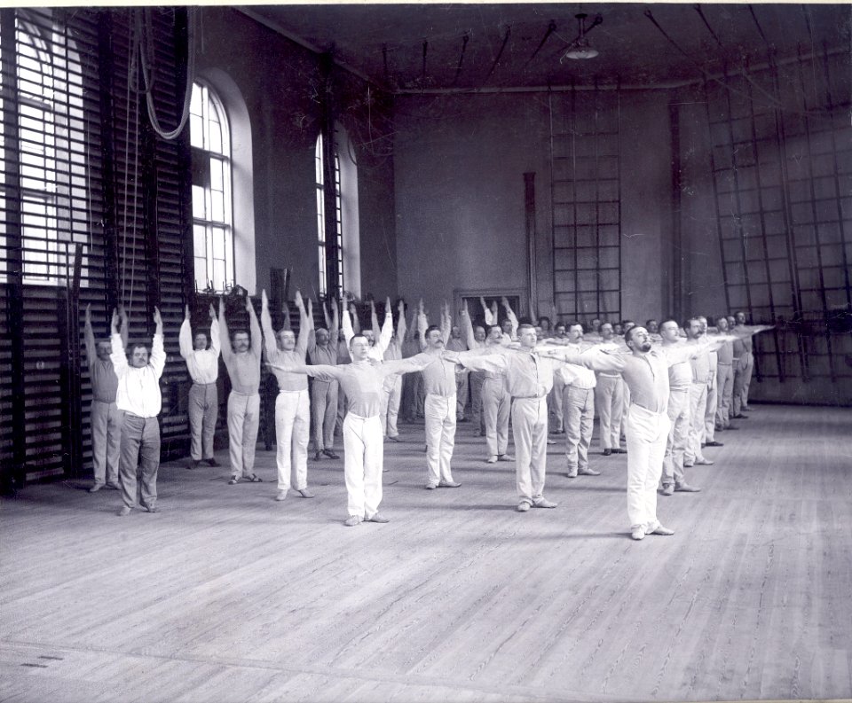 Linggymnastik Gymnastiska Centralinstitutet Stockholm ca 1900, gih002