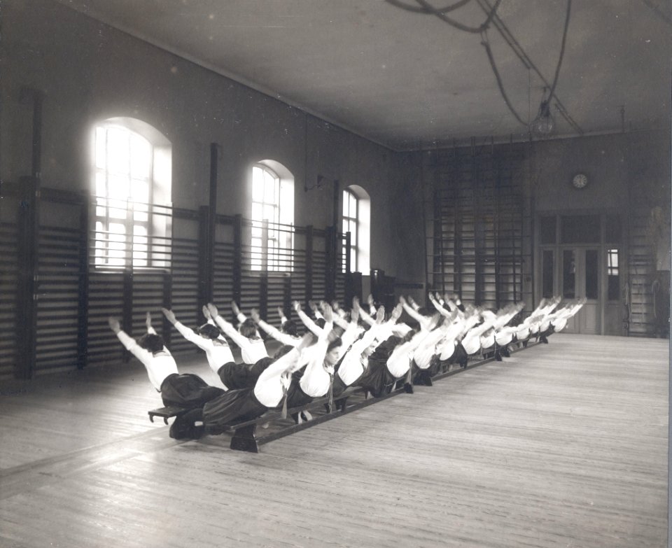 Linggymnastik Gymnastiska Centralinstitutet Stockholm ca 1910, gih013