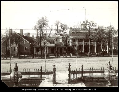 Lion and Beehive Houses, Salt Lake City; C.R. Savage, Photo. photo
