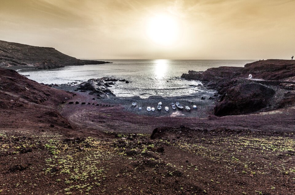 Nature green lagoon landscape