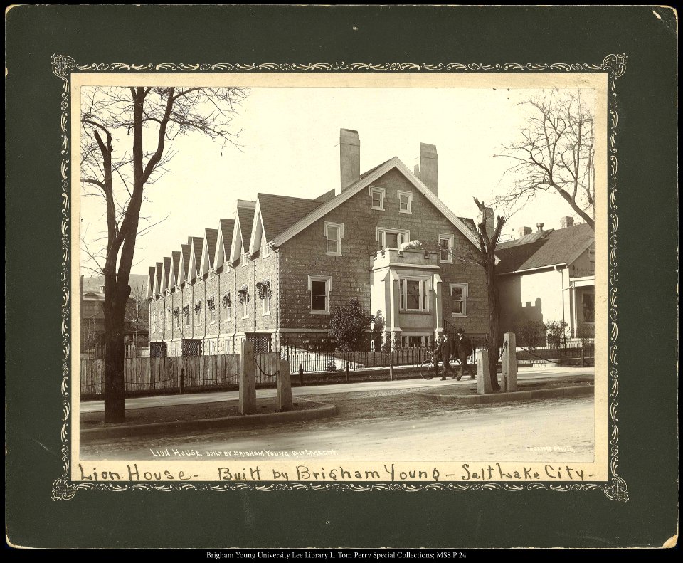 Lion House, built by Brigham Young, Salt Lake City, C.R. Savage.