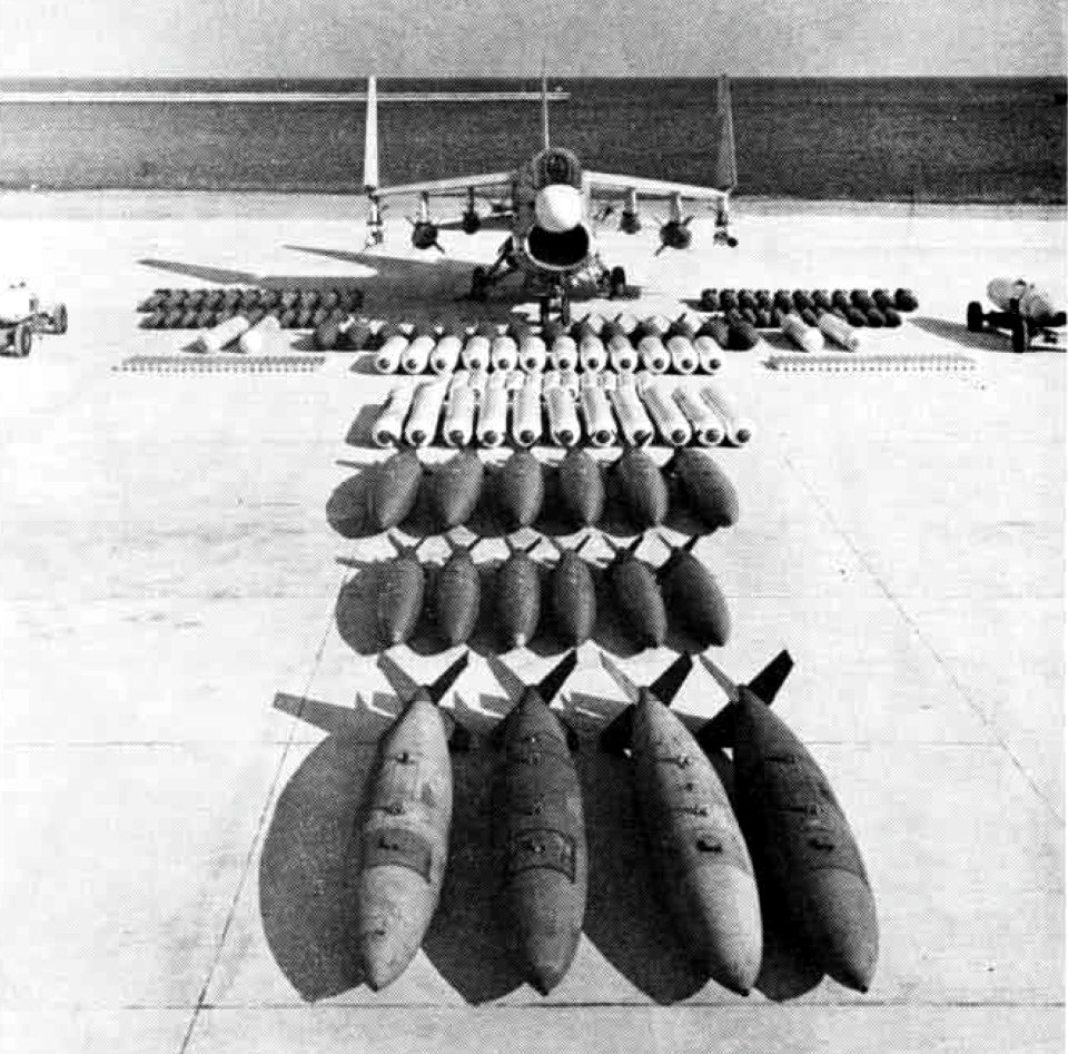 Ling-Temco-Vought A-7A Corsair II weapon load display, 1967
