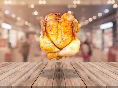 Table thanksgiving turkey floating