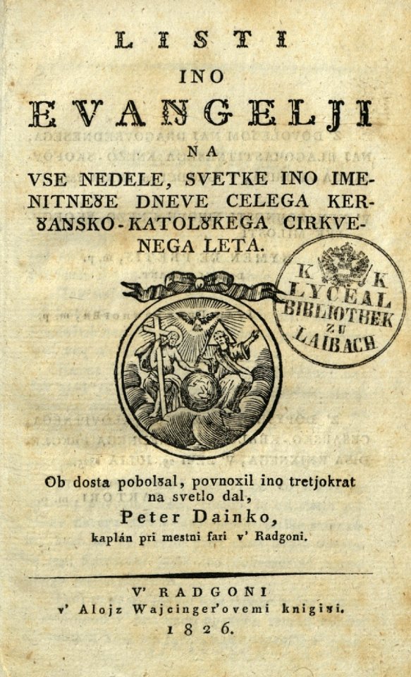 Listi ino evangelji (1826)