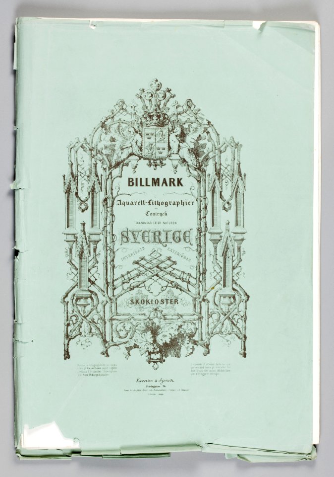 Litografier av Carl J. Billmark - Skoklosters slott - 93927