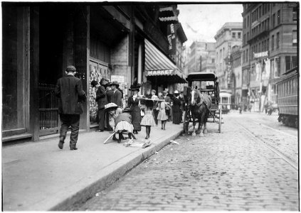 Little girl woodpickers making up a load. Boston, Mass. - NARA - 523220