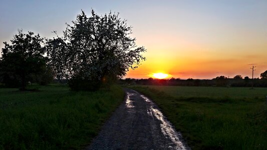 Sunset landscape nature photo