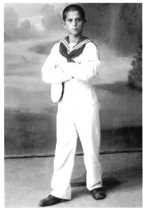 Little neapolitan boy from kindergarten ship Caracciolo - Middy