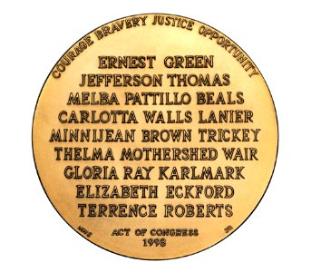 Little Rock Nine Congressional Gold Medal (reverse)