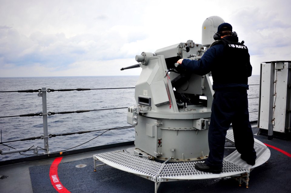 Live-fire exercise aboard USS Blue Ridge 150303-N-NM917-816