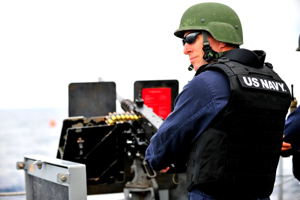 Live-fire exercise aboard USS Blue Ridge 150303-N-NM917-464