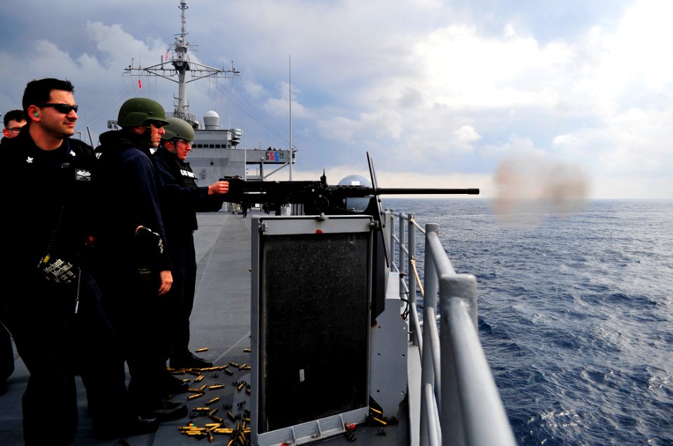 Live-fire exercise aboard USS Blue Ridge 150303-N-NM917-650